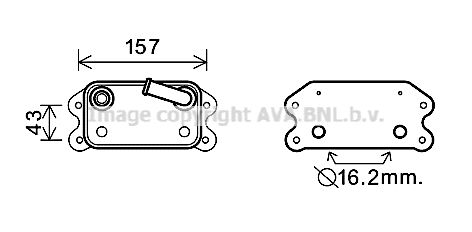 AVA QUALITY COOLING Õliradiaator,mootoriõli VOA3168